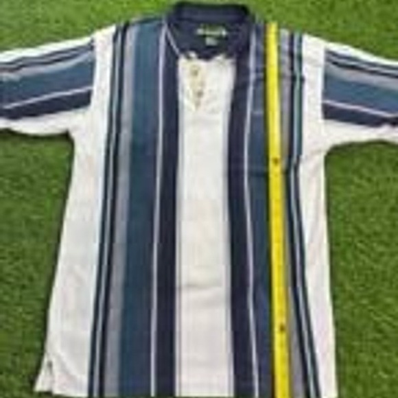 Knights of‎ Round Table Polo M Striped Rugby Shirt 90s VTG Cotton Blend Preppy - Picture 6 of 6